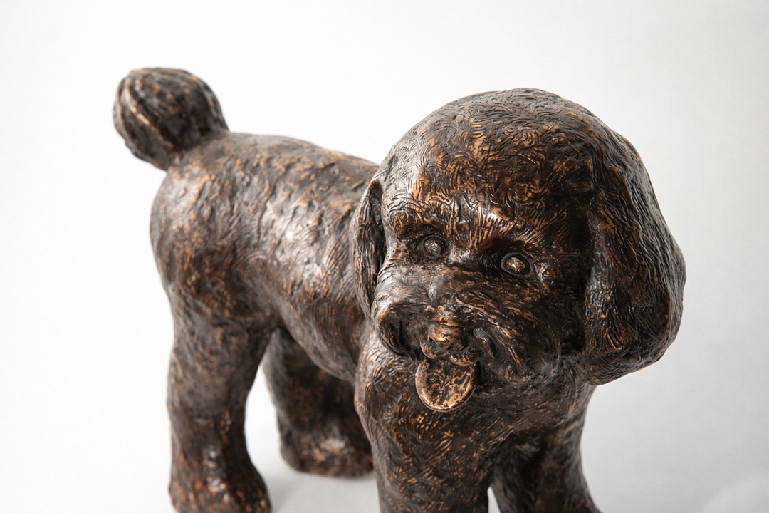 施力仁 米羅 貴賓狗銅雕 站立姿態 Shih Li-Jen Poodle bronze sculpture standing