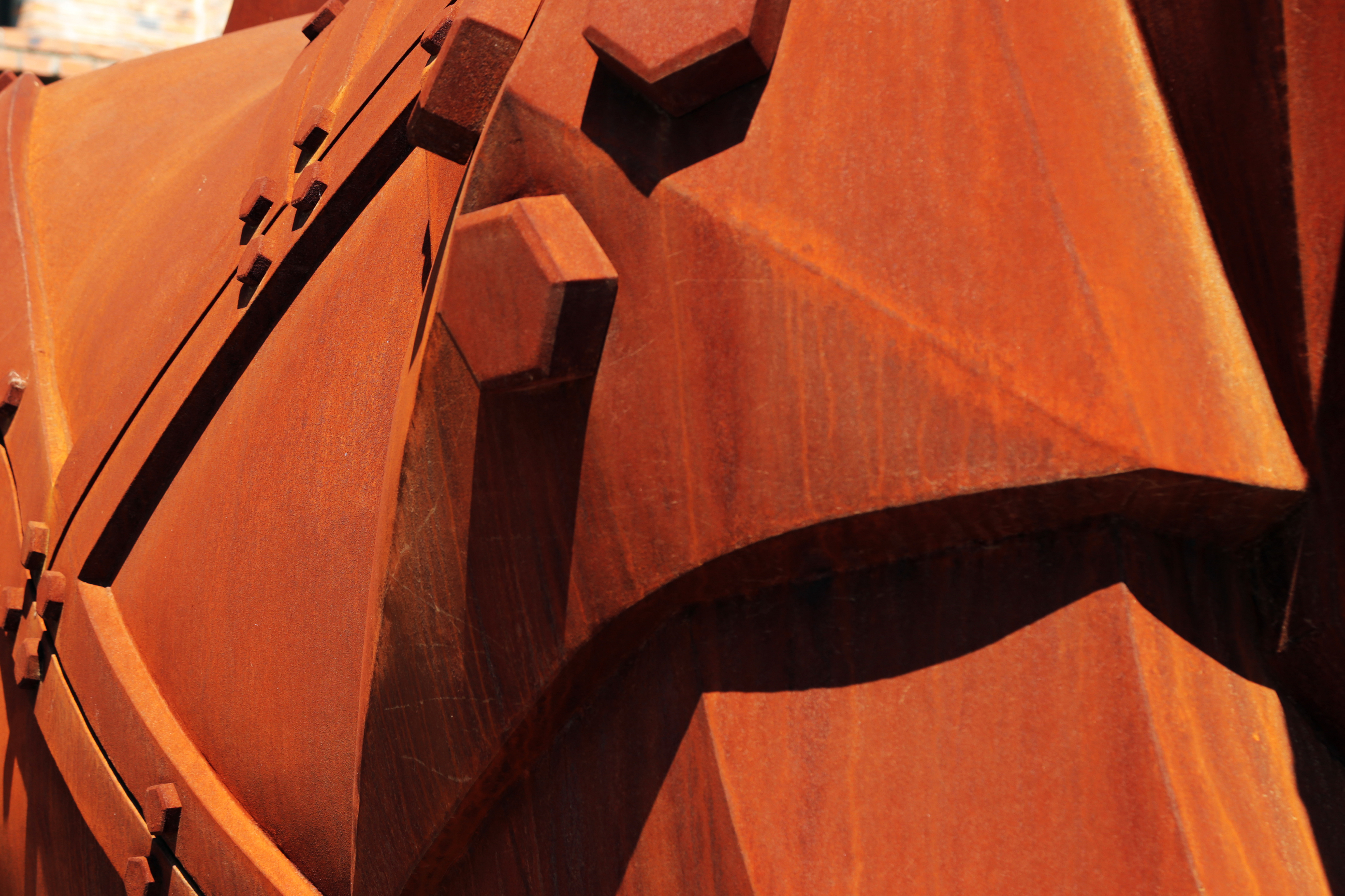 Shih Li-Jen's King Kong Rhino rusted steel detail