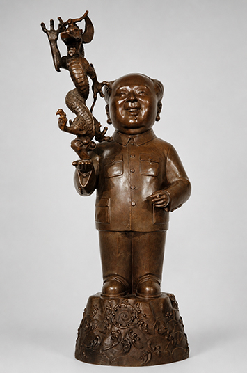 黃鋼 Huang Gang｜御龍天子 The Dragon-Riding Emperor｜105 × 41 × 54 cm｜銅雕｜2007