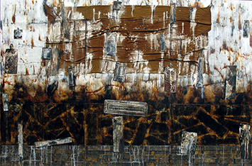 黃鋼 Huang Gang｜風起時 When the Wind Rises｜244 × 360 cm｜複合媒材｜2008