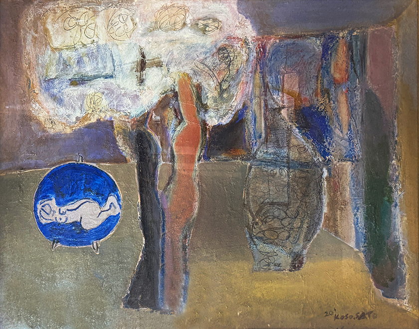 Koso Sato 佐藤公聰｜Dining Room Corner 桌上風景｜Oil on canvas｜72.5 × 91 cm｜2000
