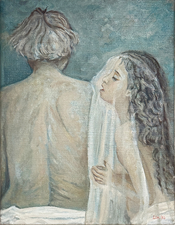 LIN Chin-Piao 林金標｜Ambiguous Affection 曖昧之情｜Oil on canvas｜35 × 27 cm｜1992